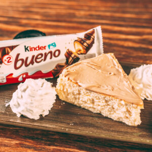 Tarta de queso casera con crema de Kinder bueno